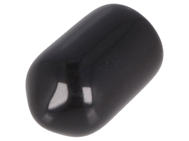 Opzetdopje; Lichaam: zwart; Øinw: 4,8mm; Mat: PVC Soft; L: 9mm Opzetdopje; Lichaam: zwart; Øinw: 4,8mm; Mat: PVC Soft; L: 9mm